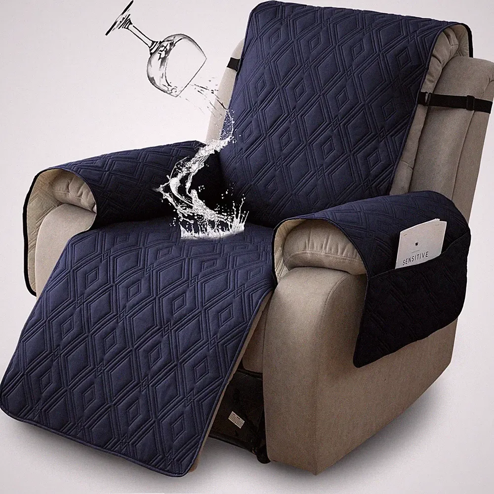 100% waterproof and non-slip diamond plaid recliner cushion, home decor