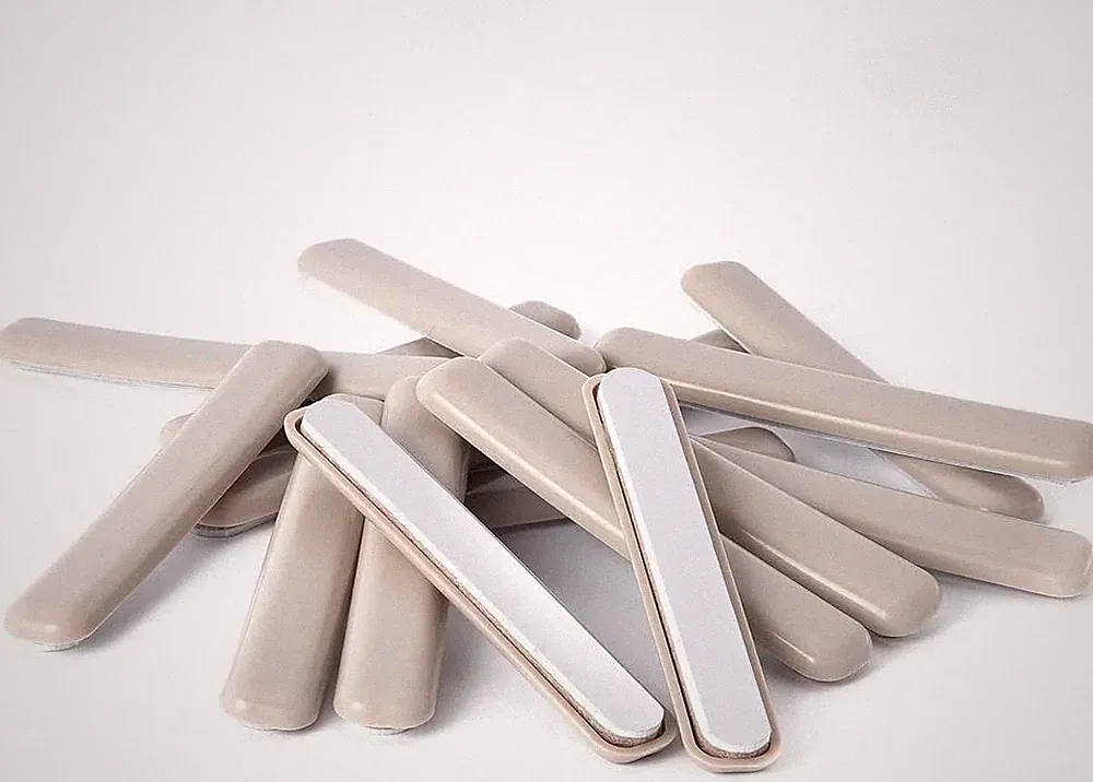 16 Pack Self-Stick Furniture Movers Sliders Strip for Carpet, 1/2 x 4 inch Re...