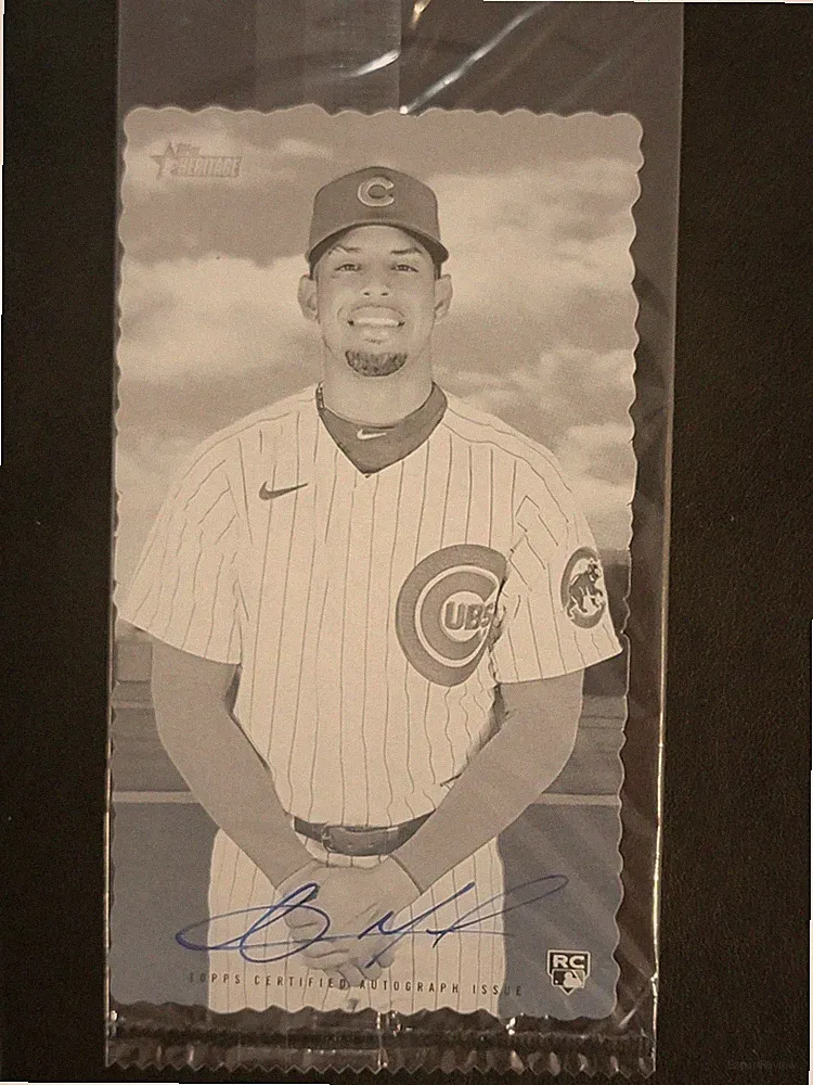 2023 Topps Heritage CHRISTOPHER MOREL Deckle Edge Box Topper Cubs RC Auto SSP