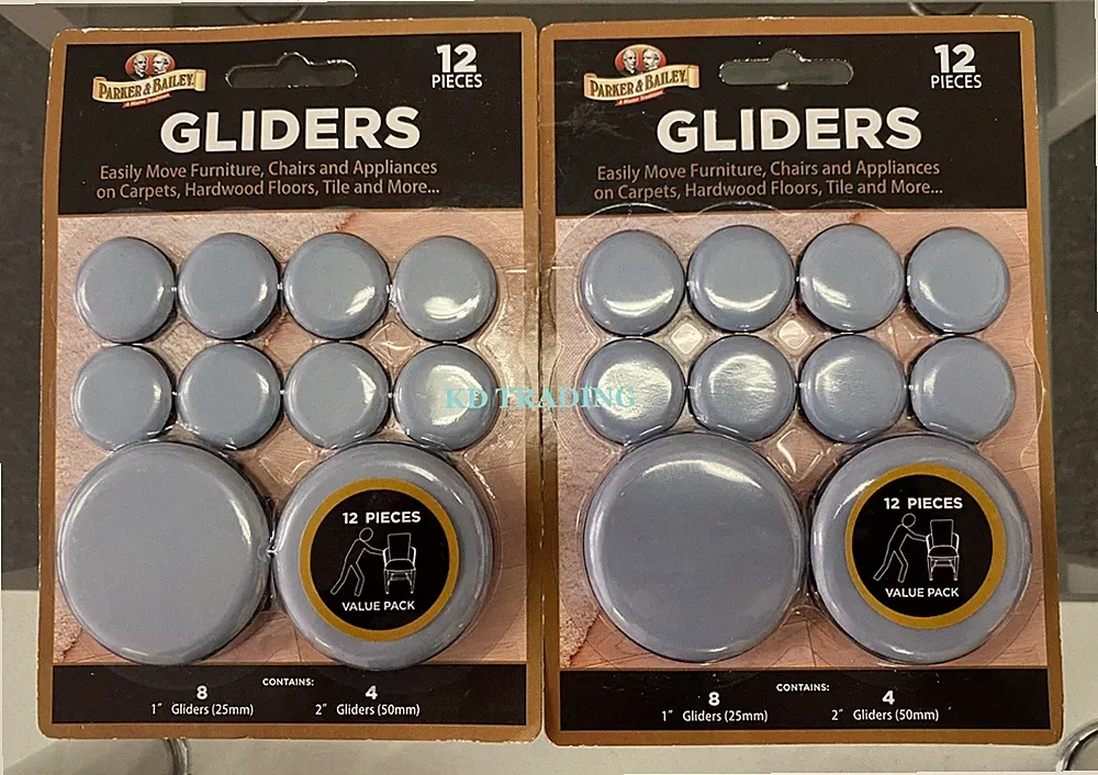 (24-Pk) PARKER & BAILEY Furniture Cabinet Appliances REUSABLE PROTECTIVE GLIDERS