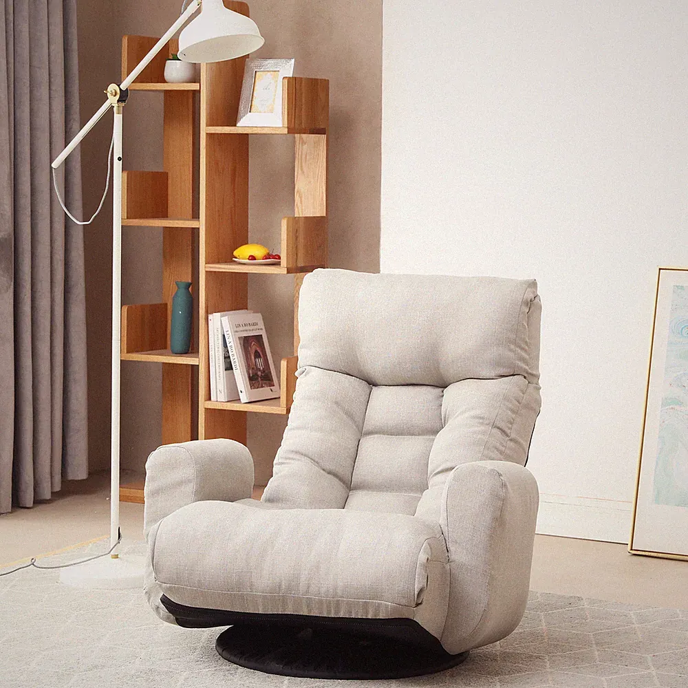 360° Swivel Game Chair Adjustable Floor Lazy Sofa Chair Lounge Chair Living Room