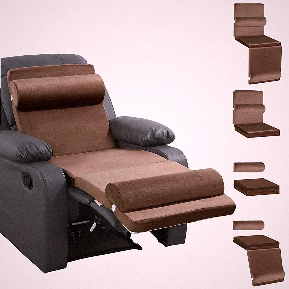 5-in-1 Recliner Cushion for Seniors with Lumbar Support and Leg Pad