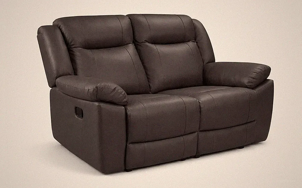 Abbyson Braylen Top-Grain Leather Power Reclining Loveseat, Gray Leather