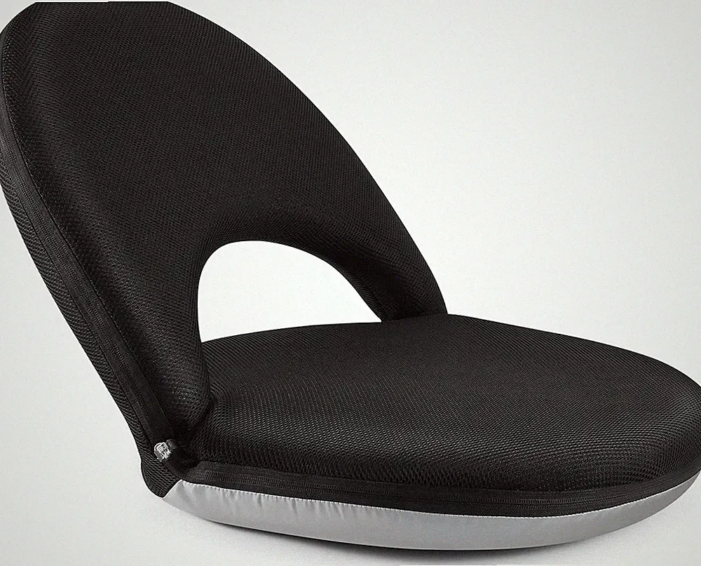 Adjustable Floor Chair with Back Support for Kids & Adults, Black