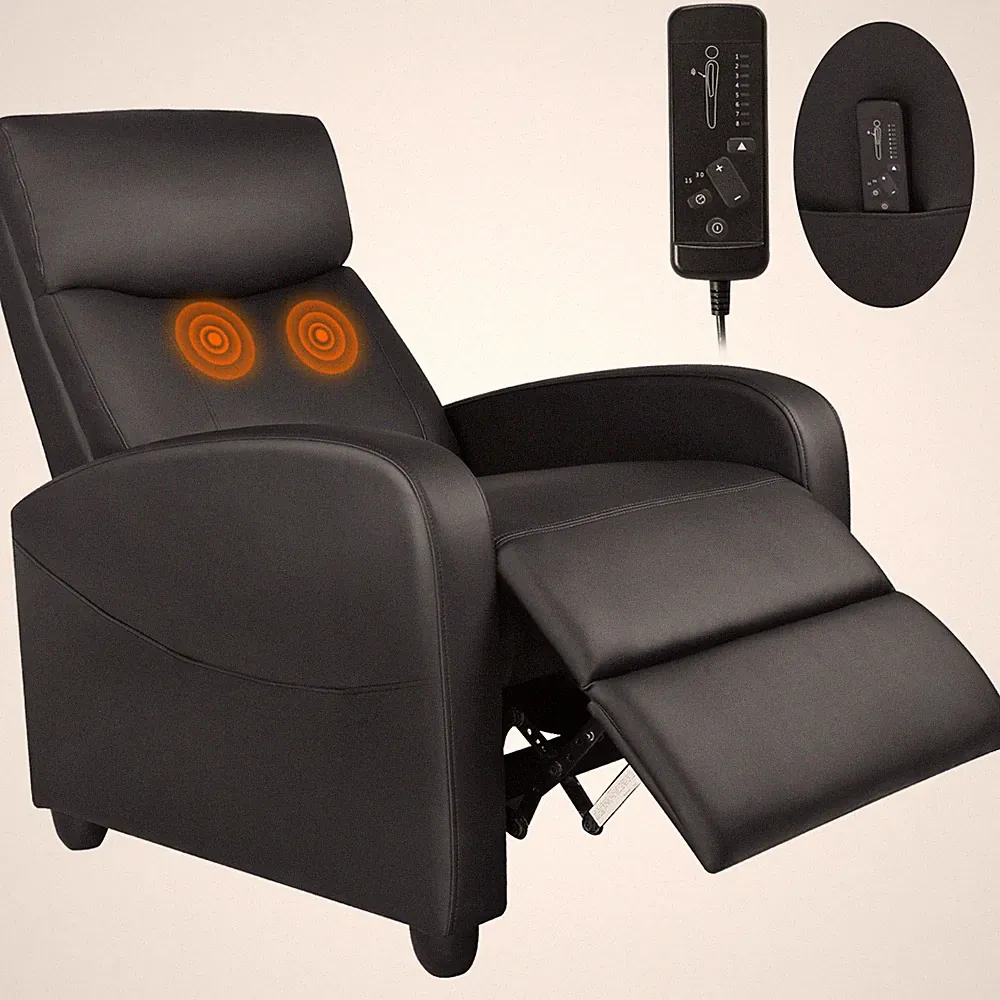 Adjustable Massage Reclining Chair Single Sofa Arm Chair Home Theater Seating