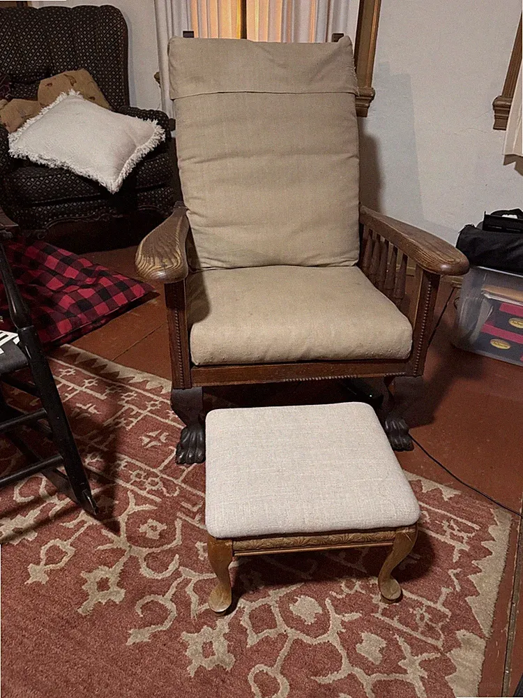 Antique Morris Recliner Chair Claw Feet