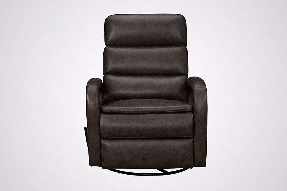 Barcalounger Nick Recliner Swivel Glider in Ryegate Gray
