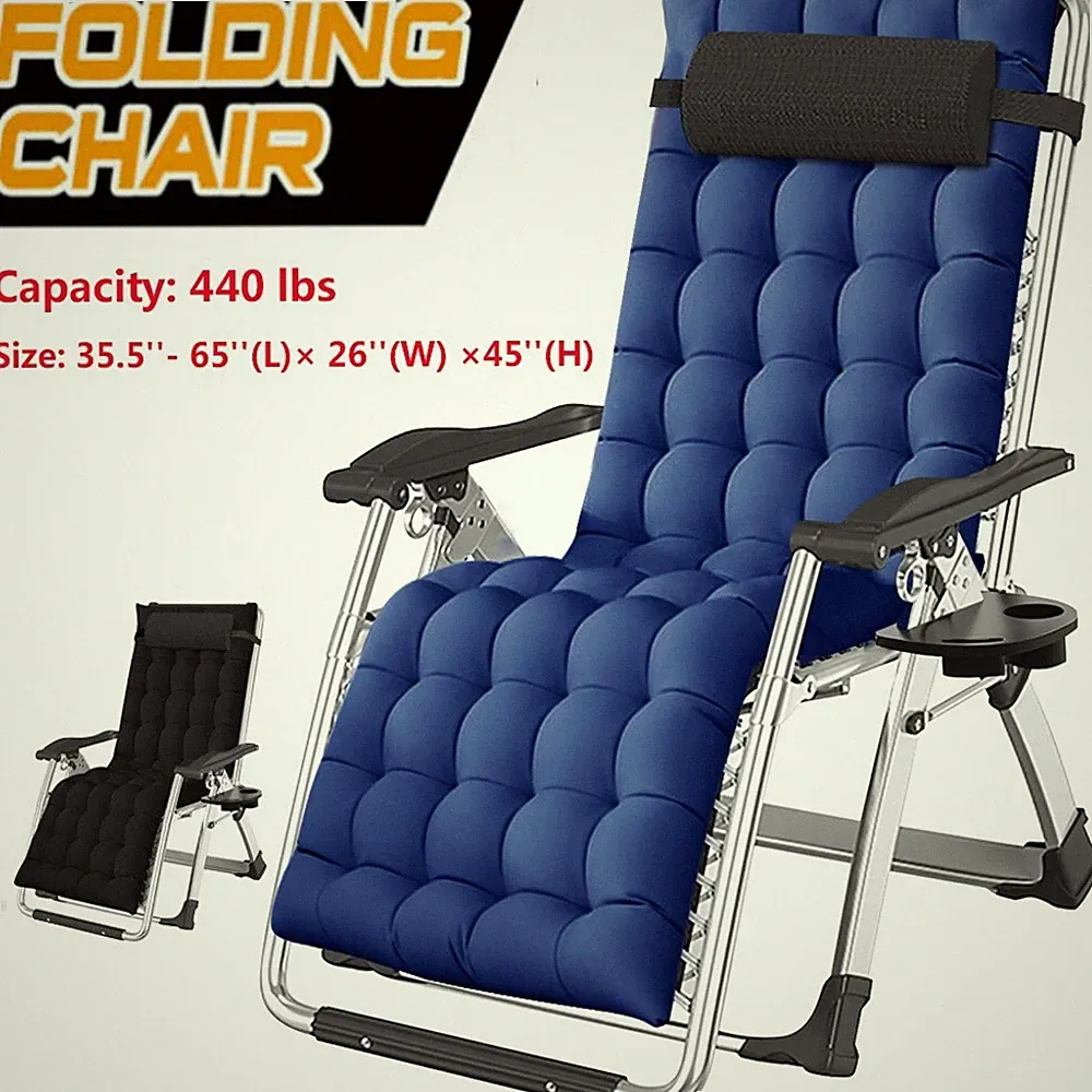 Begonia.K Foldable Zero Gravity Lounge Chair Ergonomic Recliner w/Removeable Pad