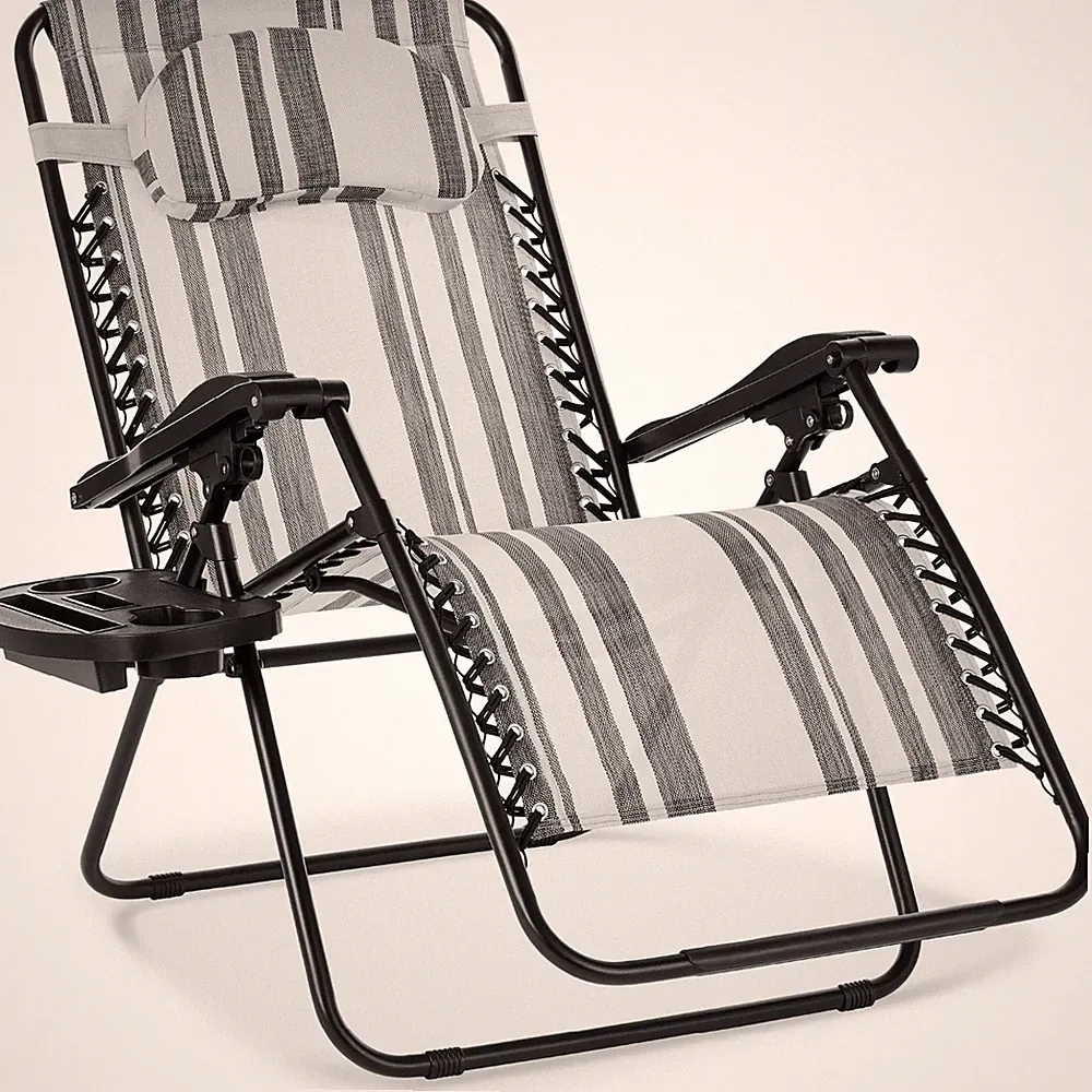 Best Choice Products Oversized Reclining Zero Gravity Chair Lounger Cup Holder