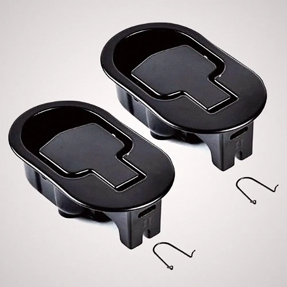 Bestdealing 2 Pack Metal Recliner 11.2 cm x 6.6 x 3.8 cm, Black