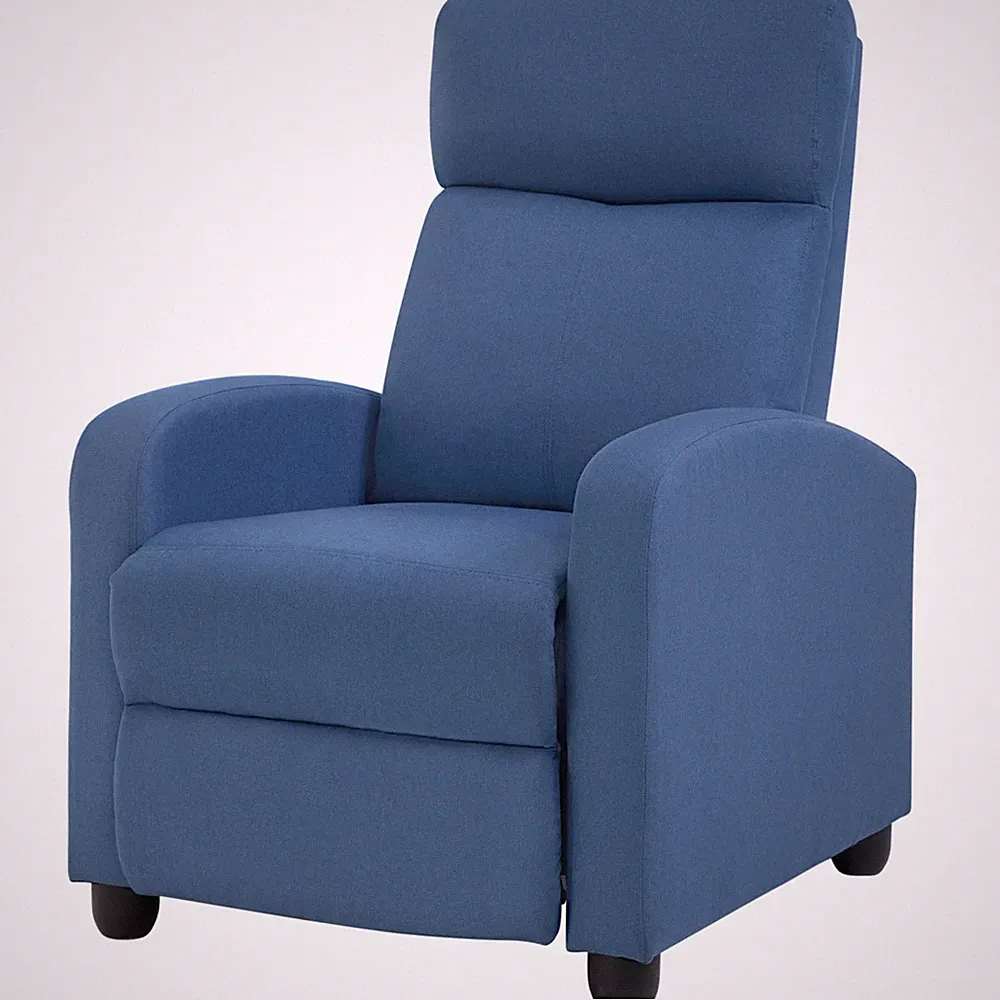 BestMassage Recliner Chair 2 Point Massage Lumbar Support Blue