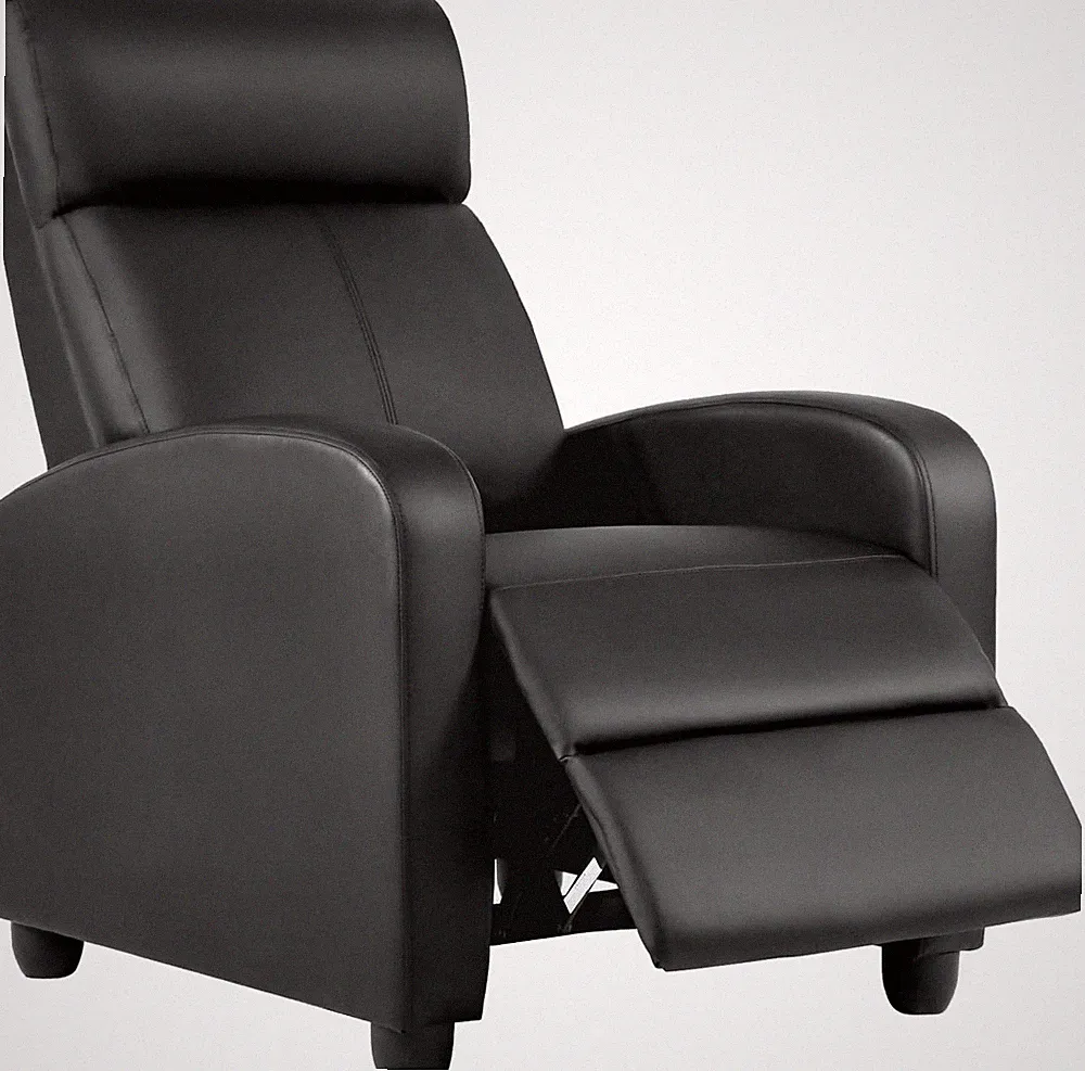 BestMassage Recliner Chair for Living Room Modern Wingback Sofa Black