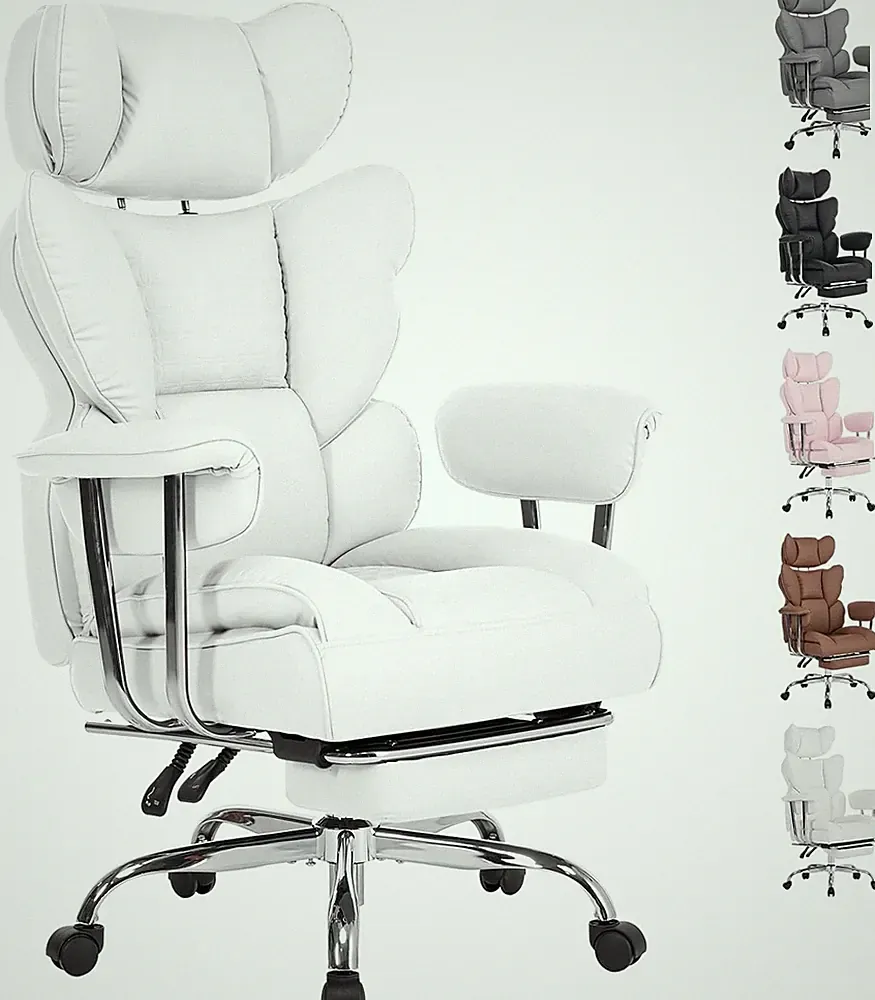 Big and Tall Office Chair 350 LBS, Scratch-Resistant PU Leather Executive Office