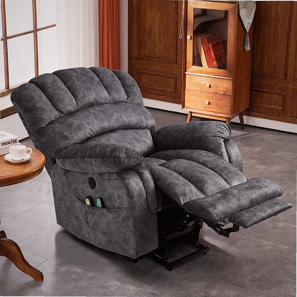 Big Tall Power Electric Lift Recliner Chair W/ Extended Footrest Up to 350 LBS