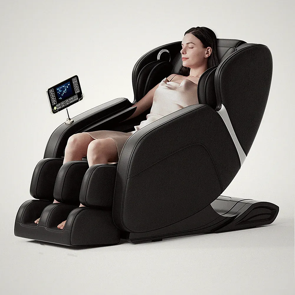 Black Full Body 3D Zero Gravity Massage Chair Recliner LCD Touch Screen Bluetoot