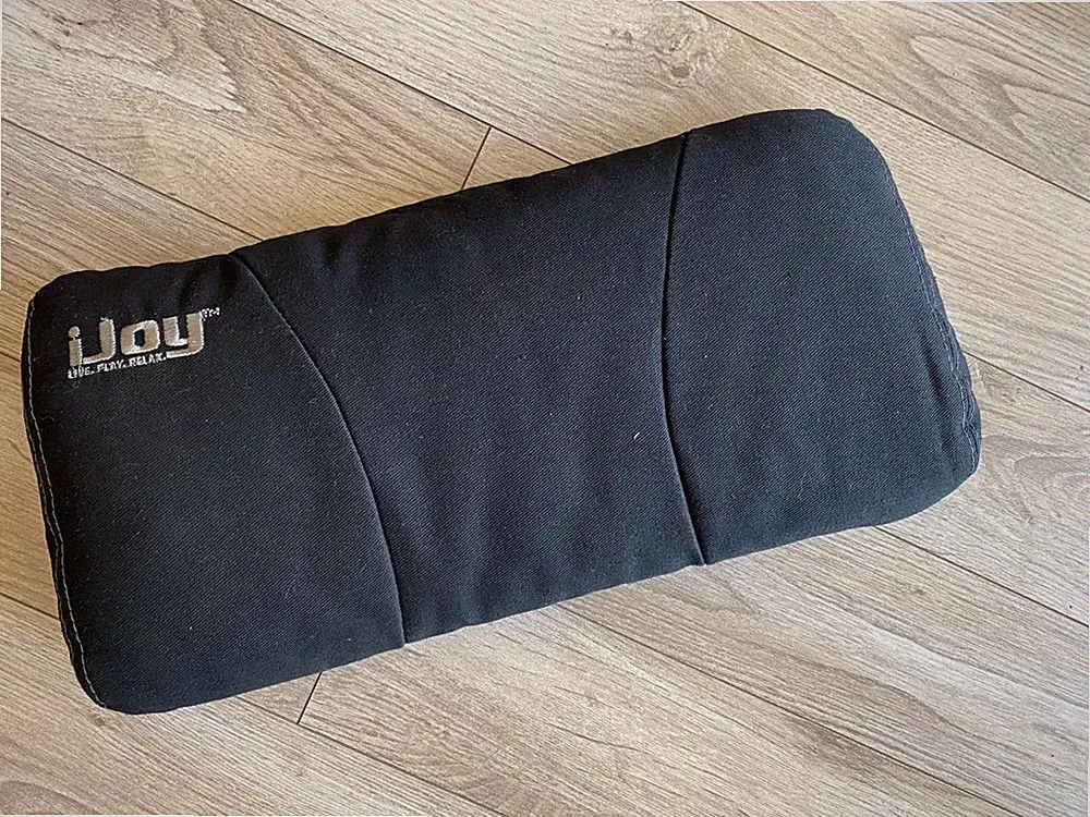 Black iJoy 100 Massage Chair Recliner NECK / BACK PILLOW - rough denim like