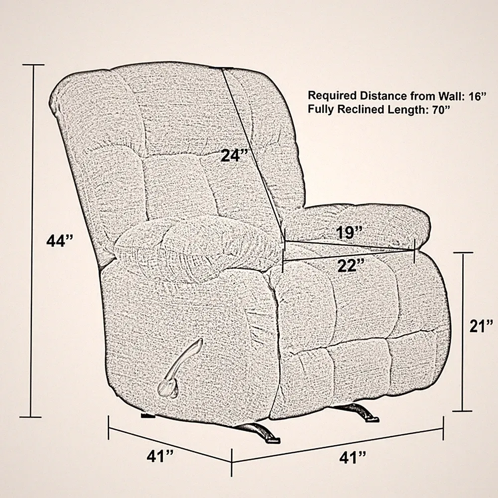 Bowery Hill Recliner in Chocolate Brown Polyester Chenile Fabric
