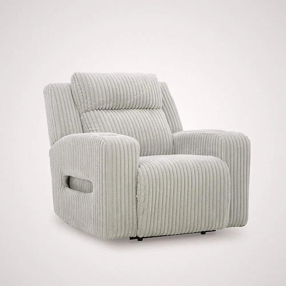 Broad Cove Casual Power Recliner with Adjustable Headrest, Storage and USB Po...