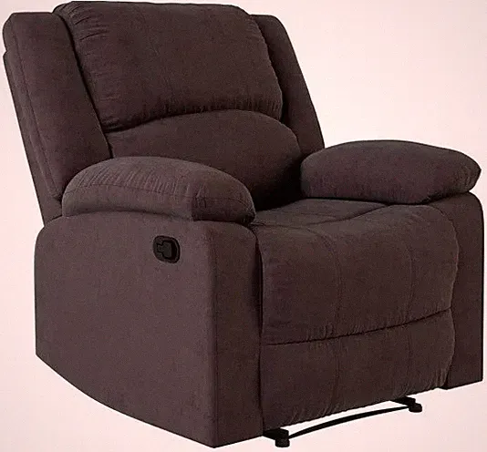 Brown Microfiber Manual Recliner Armchair Linen Chairs Arm Chair Recliners New