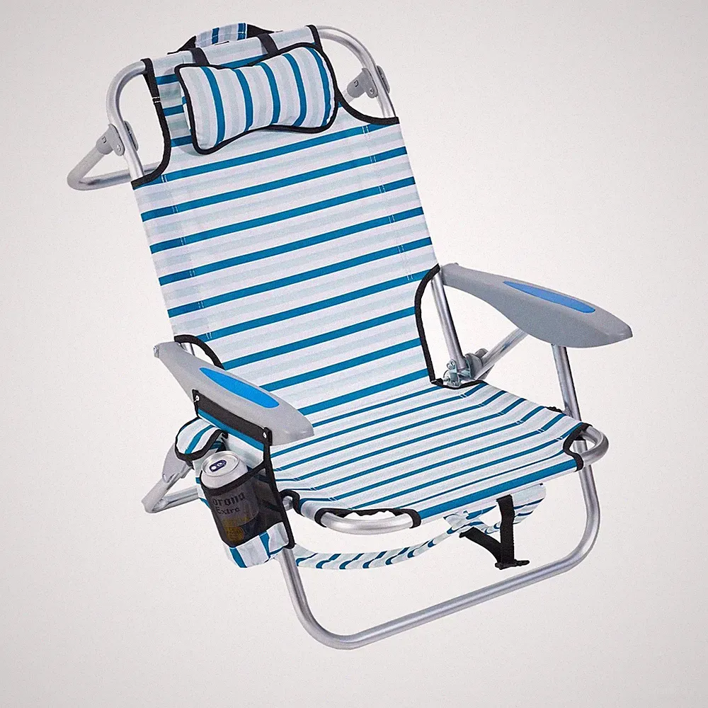 Canpsky Portable Beach Chair 5 Position Lay Flat
