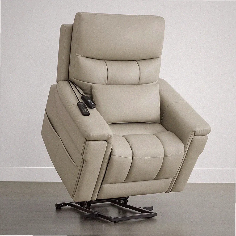 CHITA Power Lift Genuine Leather Recliner Chair for Elderly w/ Headrest&Massage
