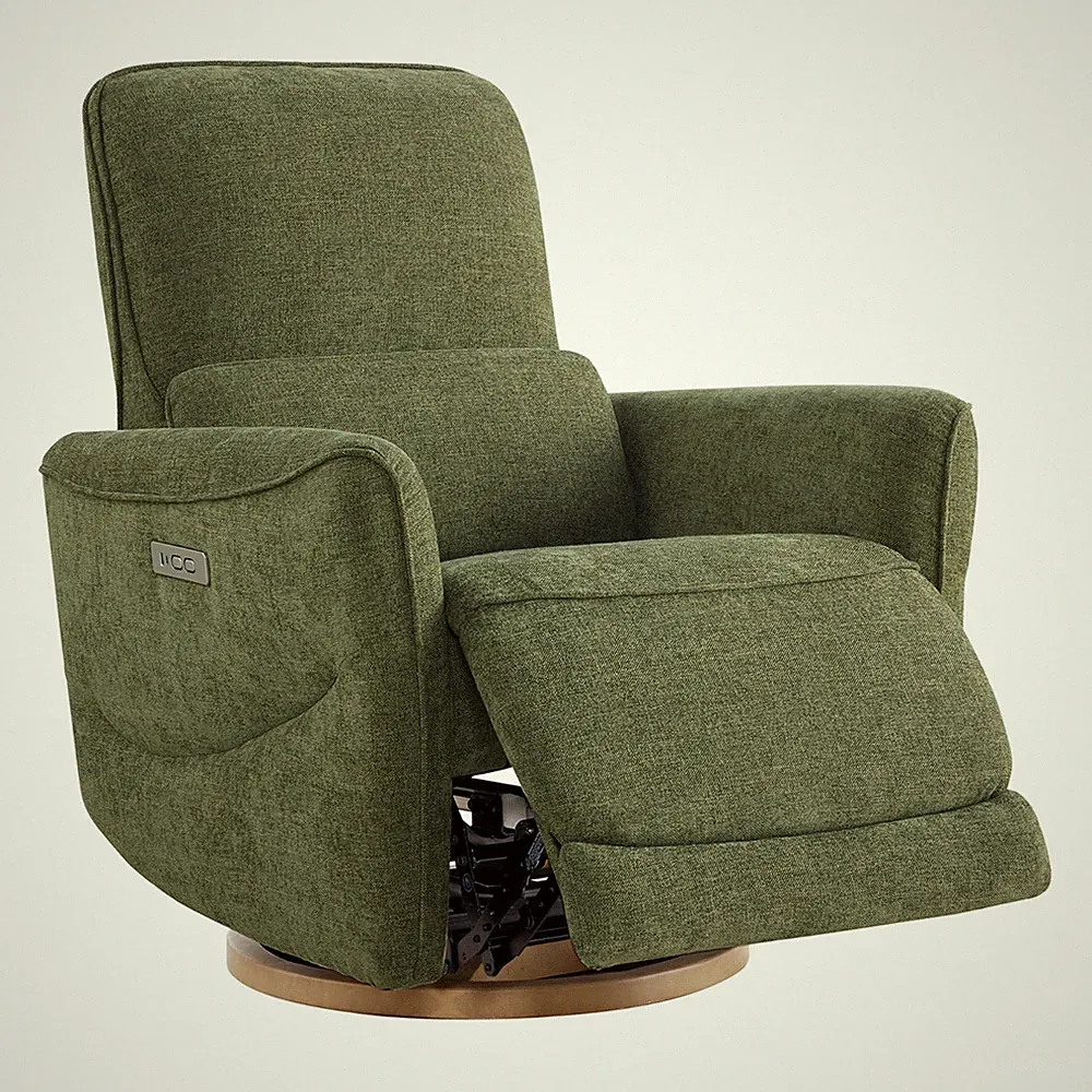 CHITA Power Nursery Rocking Chair, Swivel Glider Recliner Chair with Solid Wood