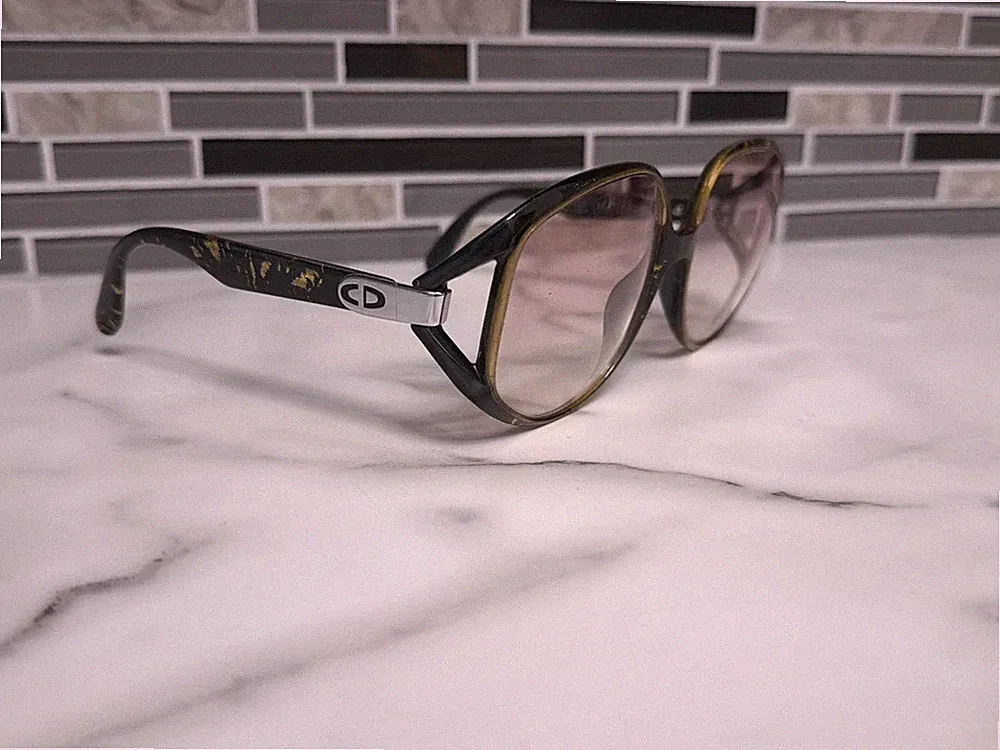 Christian Dior 2320-52 Eyeglasses Frames Black/Gold oversized Made In Germany