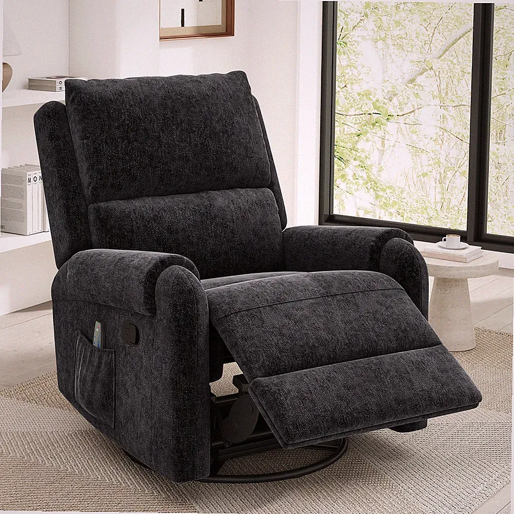 Christopher Knight Home - Solara Upholstered Swivel Rocker Recliner Chair...