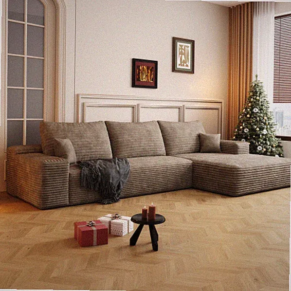 Clearance sale,107" Cloud Sectional Couch with L-Shape Chaise