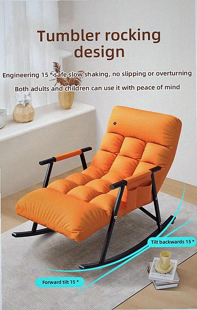 Comfortable Modern Massage Rocking Chair | Heated Recliner w/Adjustable Footrest