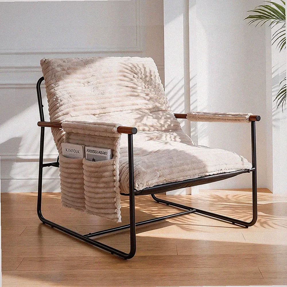 Comfy Accent Chair Cozy Reclining Sleeper Oversized Recliner Arm Chairs for L...