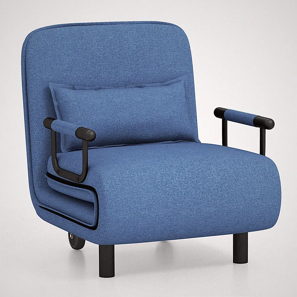 Convertible Sofa Bed Folding Arm Chair Sleeper Leisure Recliner Lounge Couch