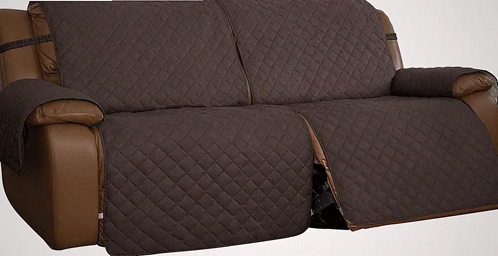 Easy-Going Oversized Loveseat Recliner Loveseat, Chocolate/Beige