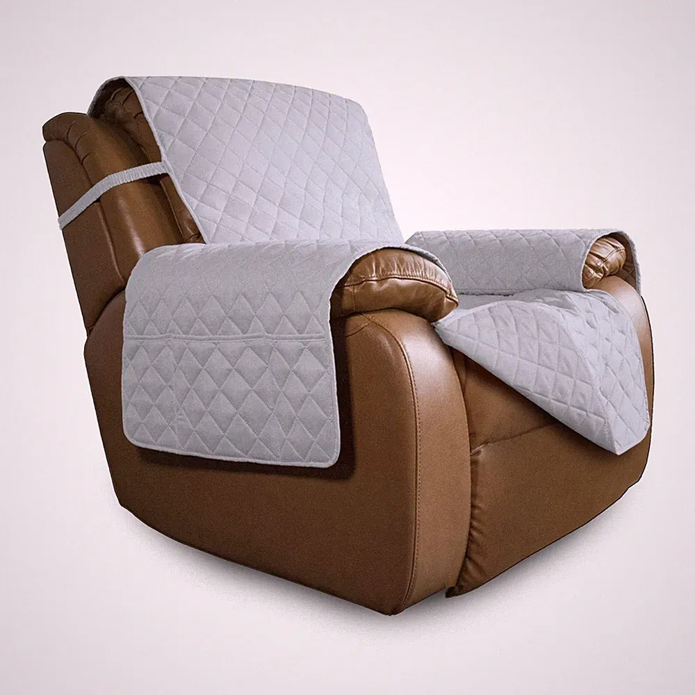 Easy-Going Oversized Recliner Chair Large Recliner, Light Gray/Light Gray