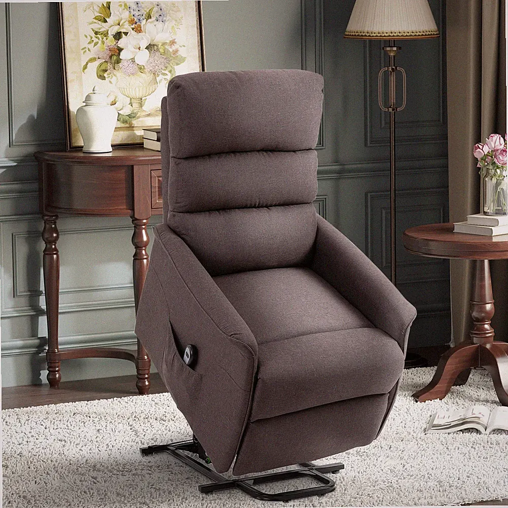 Electric Power Lift Recliner Chair for Elderly with Remote Brown