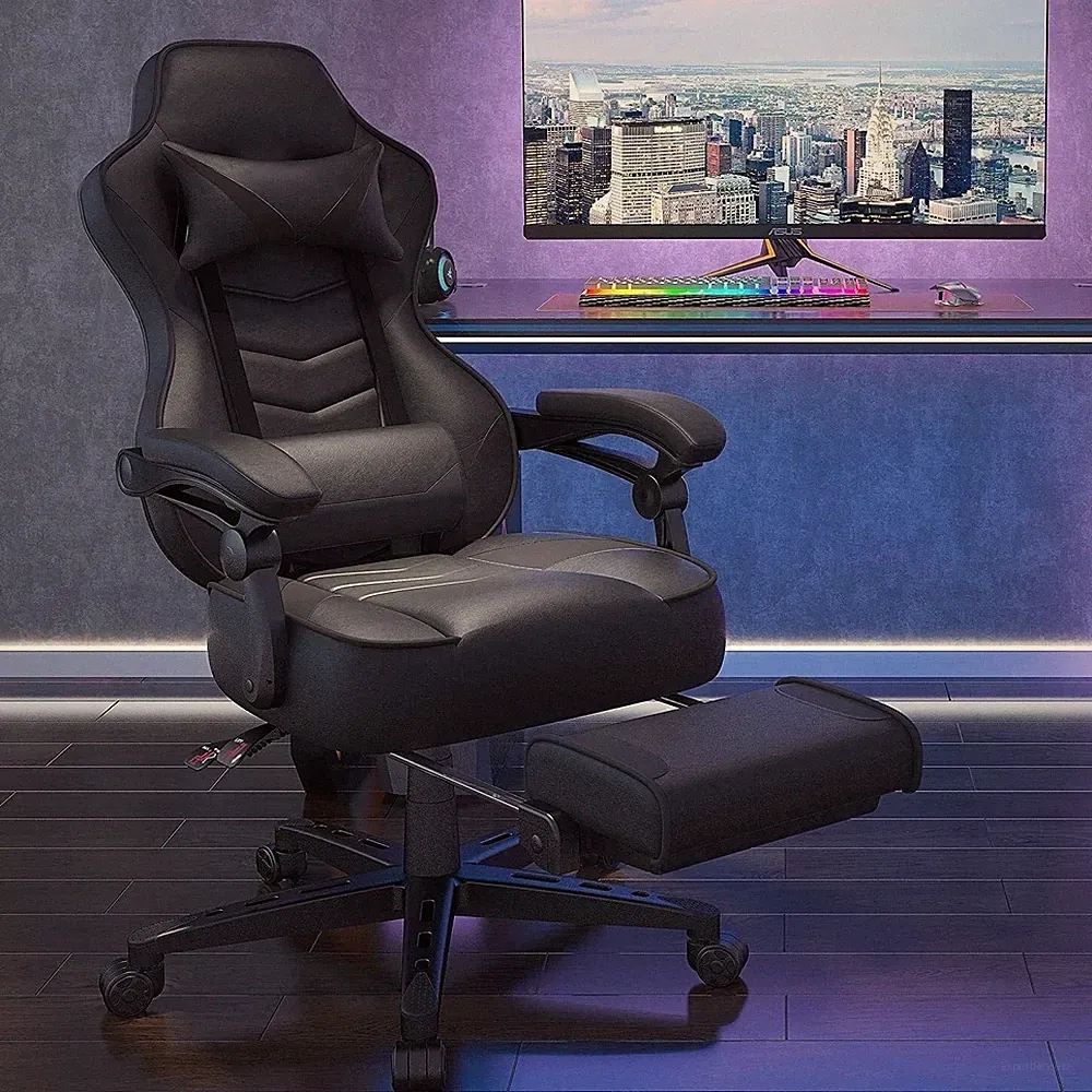 ELECWISH Ergonomic Gaming Chair with Footrest Lumbar Support Recliner Office