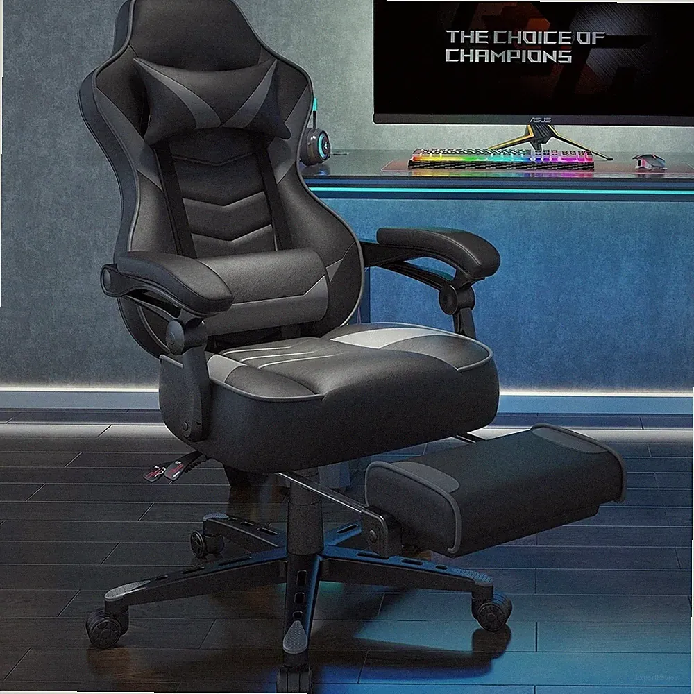 ELECWISH Swivel Recliner Gaming Chair Ergonomic Office Seat with Lumbar Support