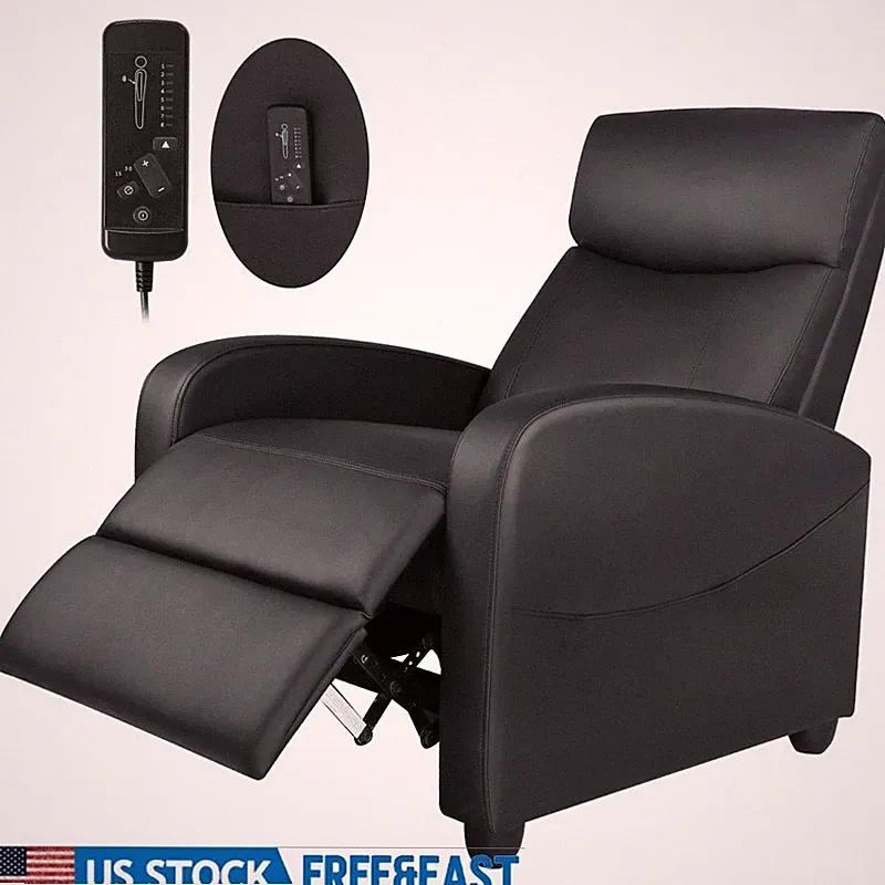 Ergonomic Recliner Chair Space Saving Comfortable Reclining Sofa Massage Seating