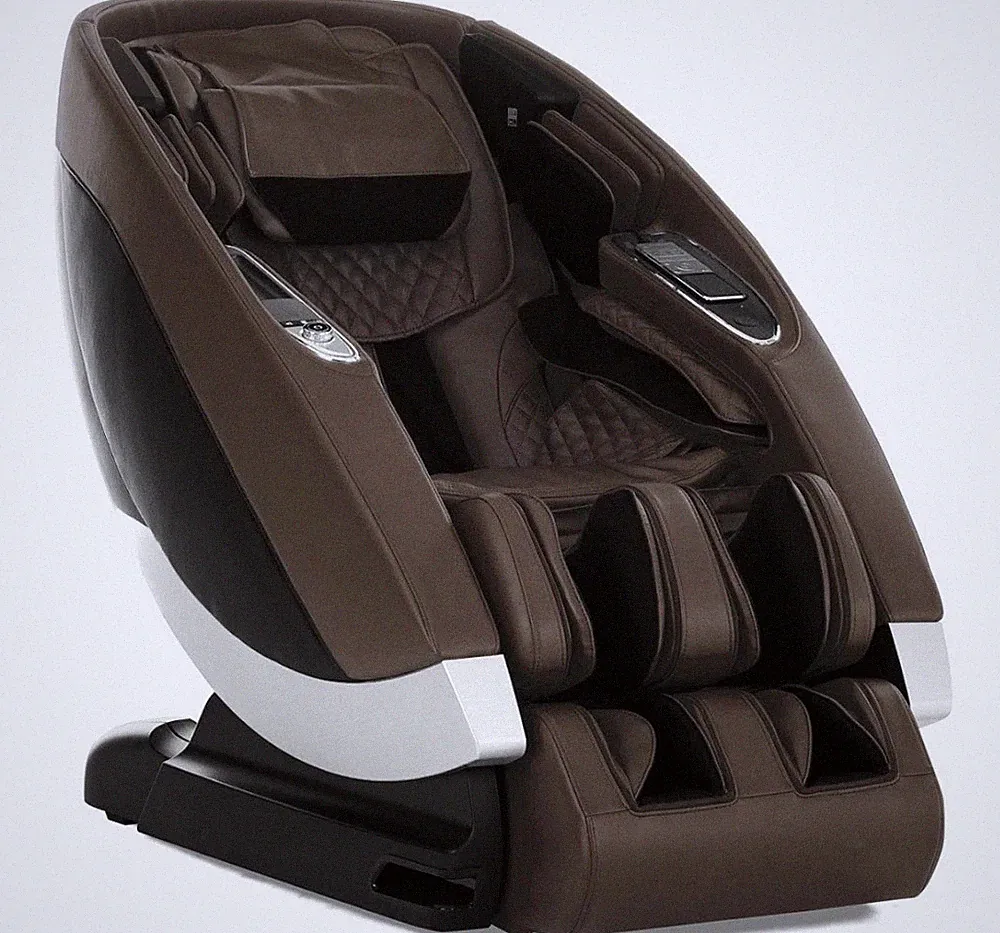 Espresso Human Touch Super Novo Zero Gravity 4D S L Track Massage Chair Recliner