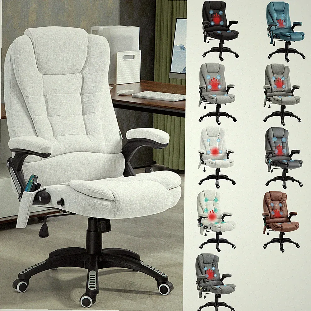 Executive Reclining Chair w/ Heating Massage Points Relaxing Headrest