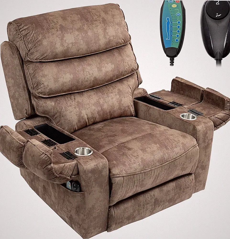 Extra Wide Power Lift Recliner Chair with Heat & Massage for Big & Tall