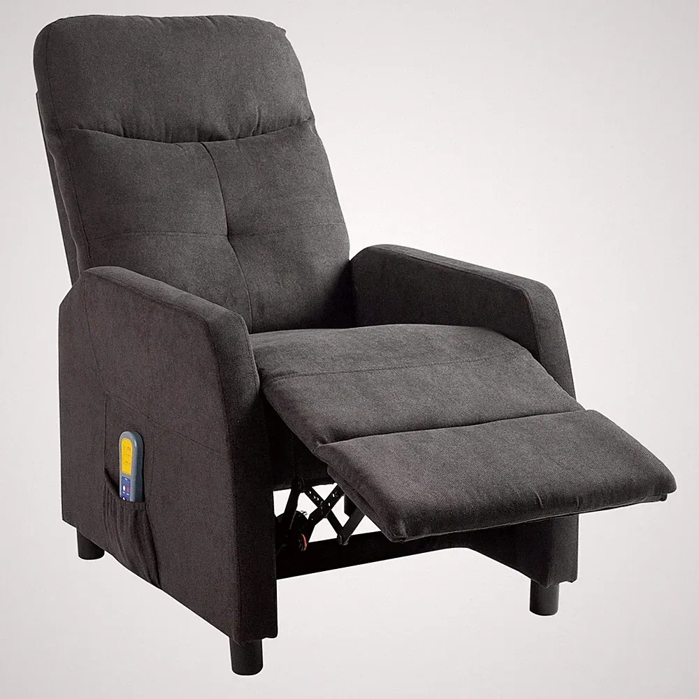 FABRIC WITH 6POINT RELAXING MASSAGE HEATING FUNCTION ELECTRIC RECLINER ARM CHAIR
