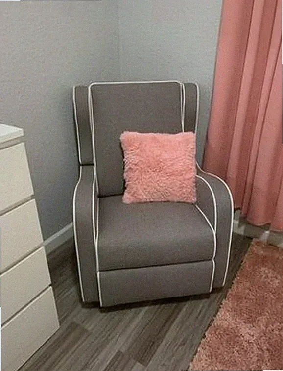 GRAY Swivel Glider Recliner Nursery Multiposition Chair Baby Mom Feeding Sleep