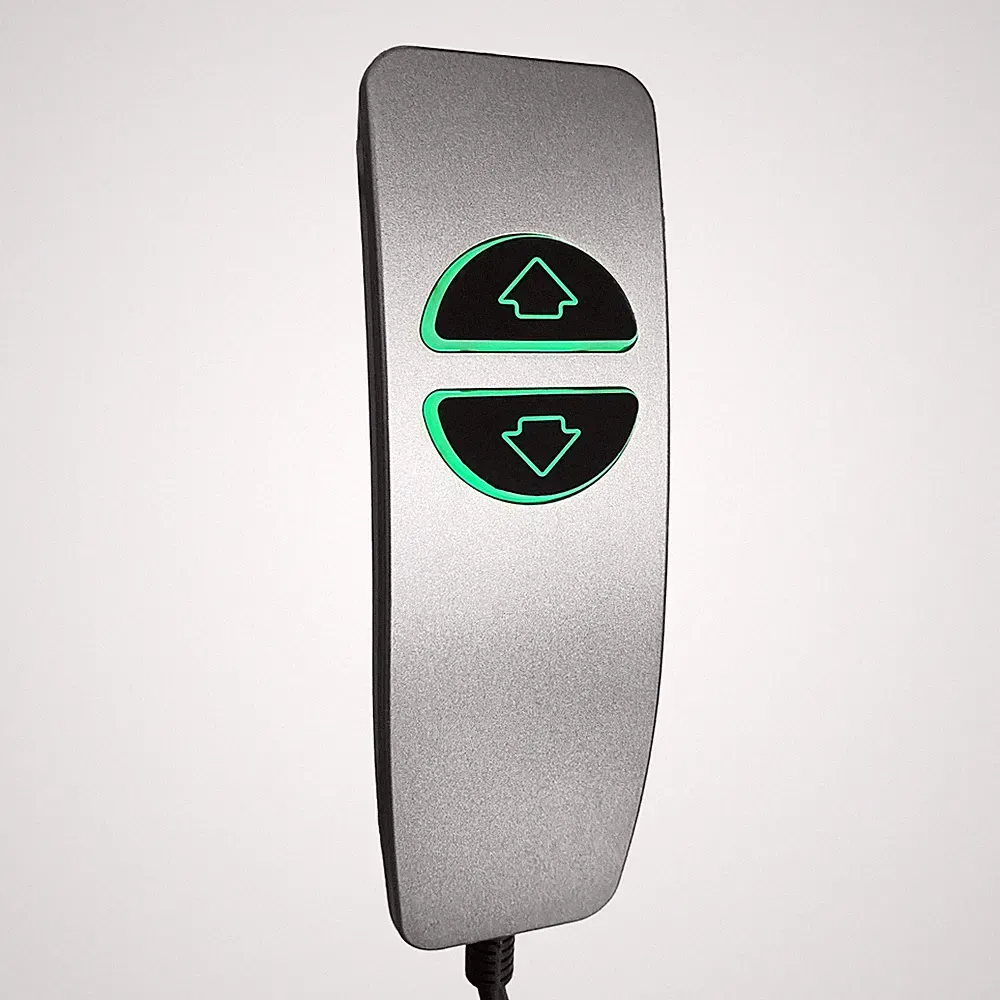 Grey 2 Button 5 Pin Remote Hand Control with Backlight for Power Recliner Chairs