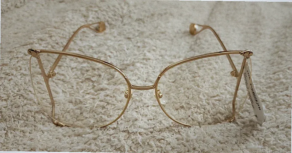 Gucci Gold Metal Full Rim oversized Eyeglass Frames Womans Eyeglasses NO CASE