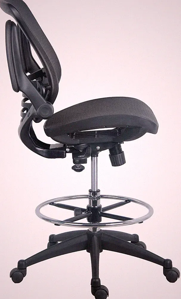 Harwick Evolve Mesh Big and Tall Drafting Chair - Dark Knight [2250D-DRK]