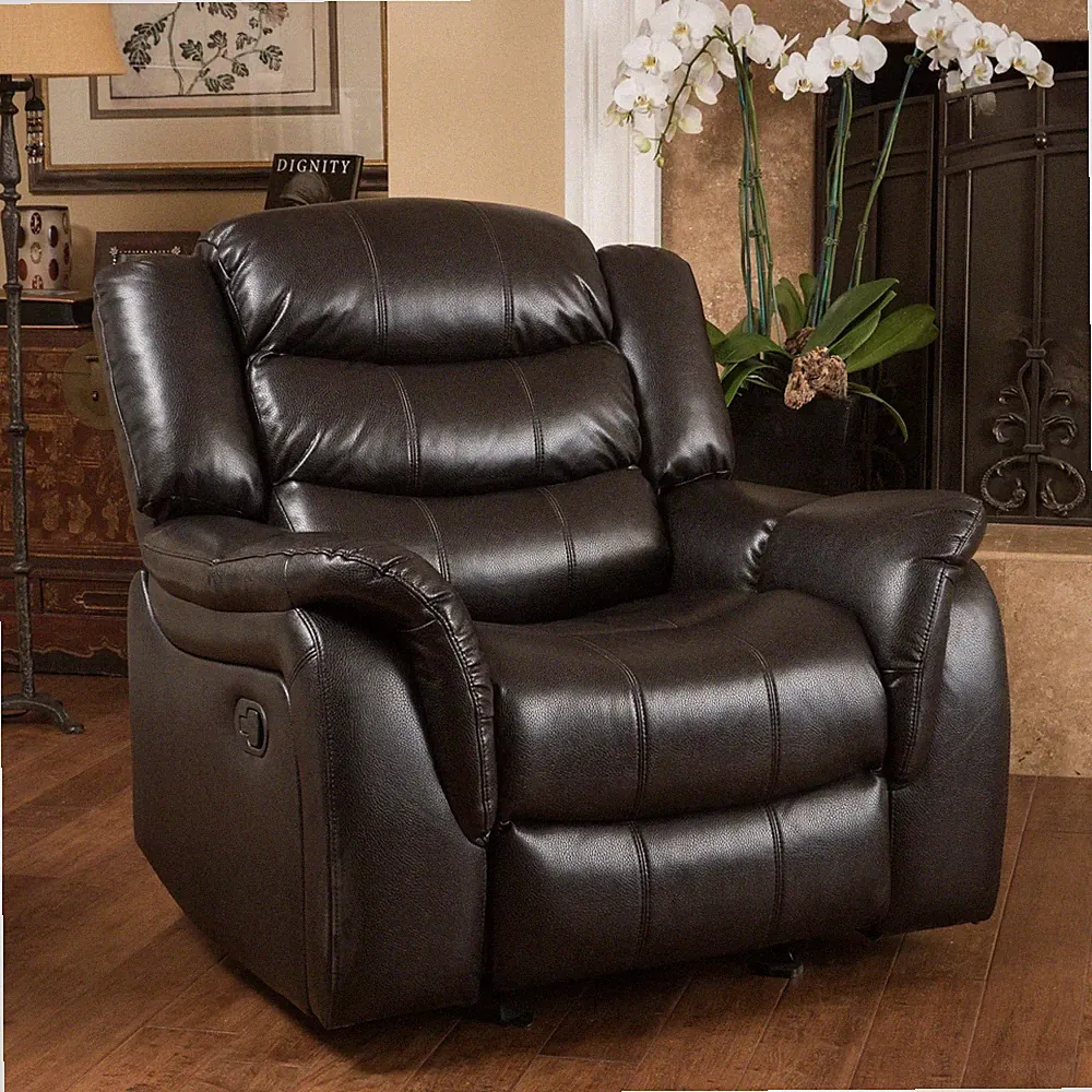 Hawthorne PU Leather Glider Recliner Chair by Christopher Knight Home