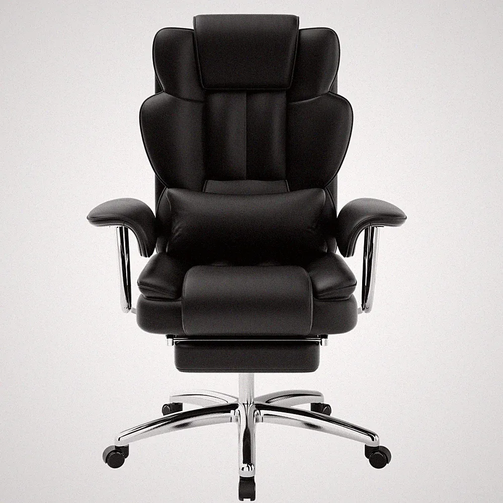 High Back Big&Tall Executive Leather Office Chair Footrest Ergonomic Reclining