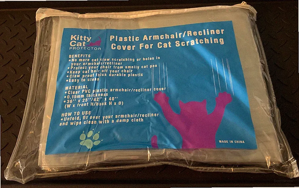 Kitty Cat Protector Plastic Armchair/Recliner Cover for Cat Scratching - New