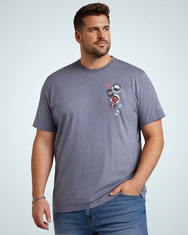 Lambretta Mens Big & Tall Badges Tee BNWT